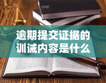 逾期提交证据的训诫内容是什么及其法律后果