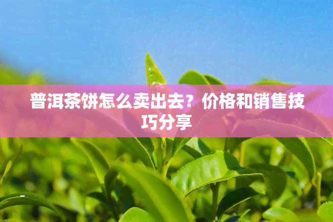 普洱茶饼怎么卖出去？价格和销售技巧分享