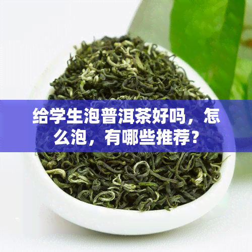 给学生泡普洱茶好吗，怎么泡，有哪些推荐？