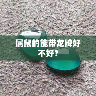 属鼠的能带龙牌好不好？