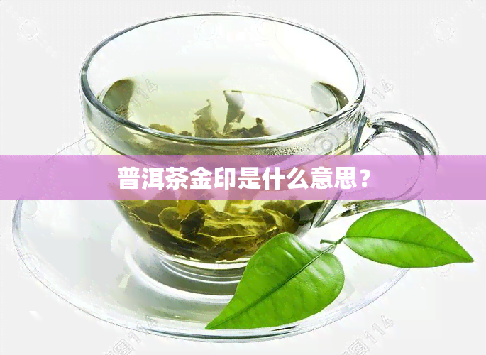 普洱茶金印是什么意思？