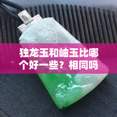 独龙玉和岫玉比哪个好一些？相同吗？