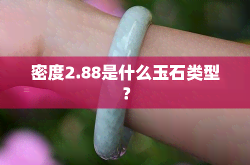 密度2.88是什么玉石类型？