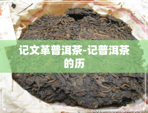 记文革普洱茶-记普洱茶的历