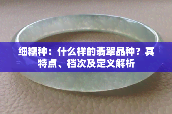 细糯种：什么样的翡翠品种？其特点、档次及定义解析