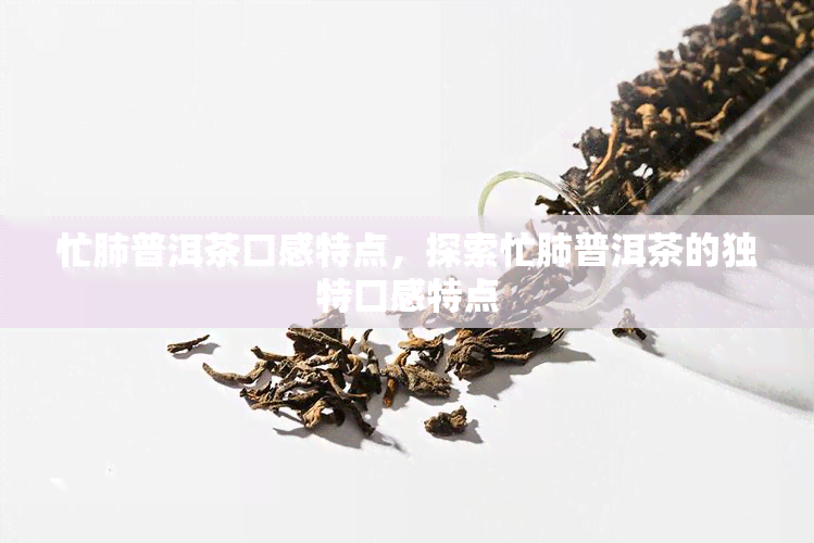 忙肺普洱茶口感特点，探索忙肺普洱茶的独特口感特点