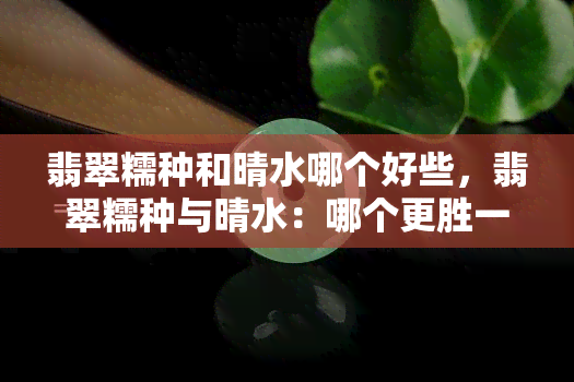 翡翠糯种和晴水哪个好些，翡翠糯种与晴水：哪个更胜一筹？