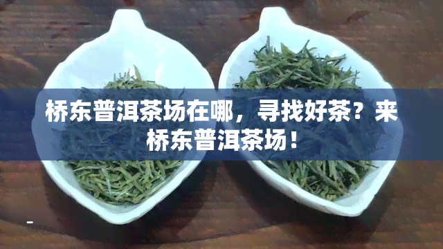 桥东普洱茶场在哪，寻找好茶？来桥东普洱茶场！