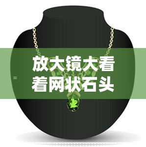 放大镜大看着网状石头-放大镜下的石头