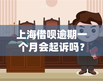 上海借呗逾期一个月会起诉吗？该如何处理？