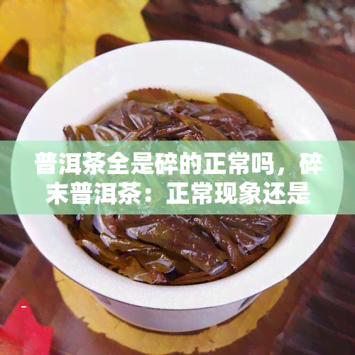 普洱茶全是碎的正常吗，碎末普洱茶：正常现象还是质量问题？