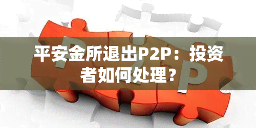 平安金所退出P2P：投资者如何处理？