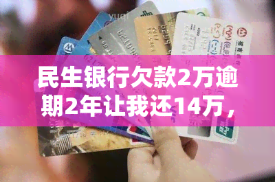 民生银行欠款2万逾期2年让我还14万，合法吗？逾期两年后本金还能协商分期吗？