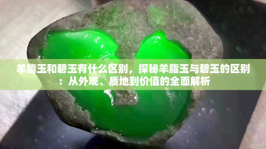 羊脂玉和碧玉有什么区别，探秘羊脂玉与碧玉的区别：从外观、质地到价值的全面解析