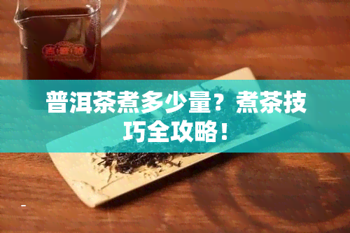 普洱茶煮多少量？煮茶技巧全攻略！