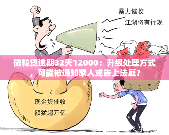 微粒贷逾期32天12000：升级处理方式，可能被通知家人或告上法庭？