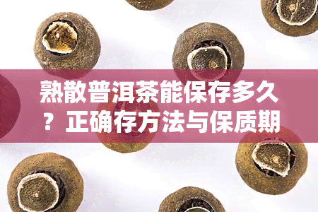 熟散普洱茶能保存多久？正确存方法与保质期解析