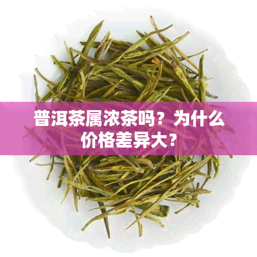 普洱茶属浓茶吗？为什么价格差异大？