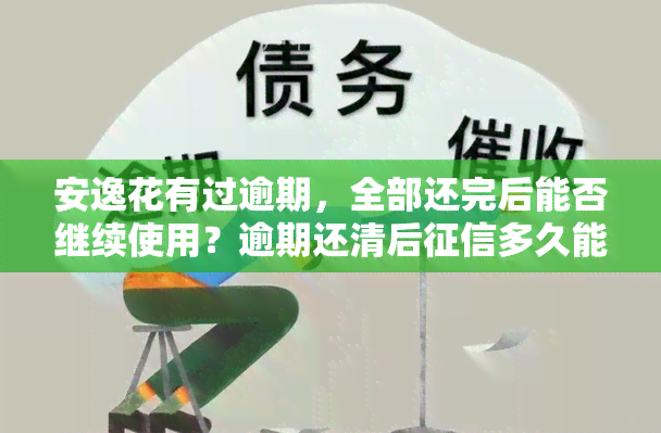 安逸花有过逾期，全部还完后能否继续使用？逾期还清后多久能恢复正常？是否可以重新签订合同？逾期后仍有额度如何提取？还清欠款后多久可消除记录？