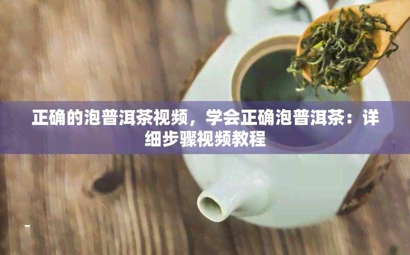 正确的泡普洱茶视频，学会正确泡普洱茶：详细步骤视频教程