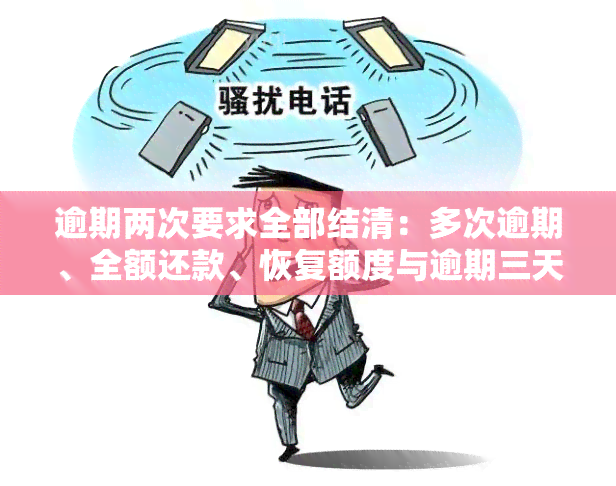 逾期两次要求全部结清：多次逾期、全额还款、恢复额度与逾期三天全款的亲身经历