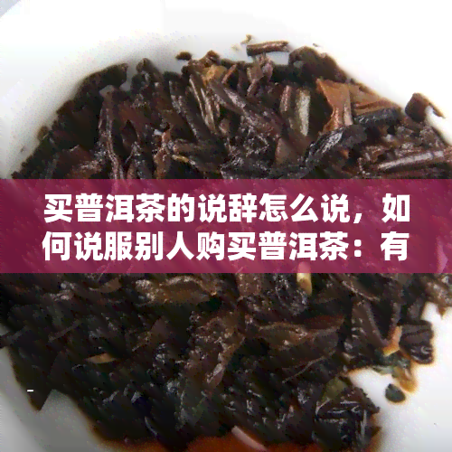 买普洱茶的说辞怎么说，如何说服别人购买普洱茶：有效的说辞策略