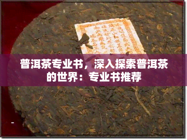 普洱茶专业书，深入探索普洱茶的世界：专业书推荐