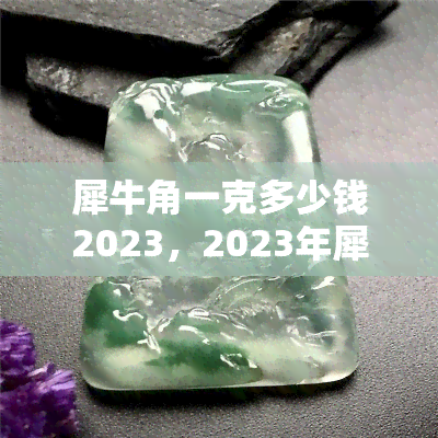 犀牛角一克多少钱2023，2023年犀牛角价格：一克多少钱？