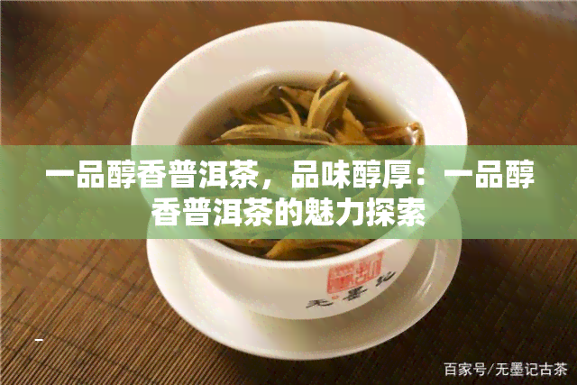 一品醇香普洱茶，品味醇厚：一品醇香普洱茶的魅力探索