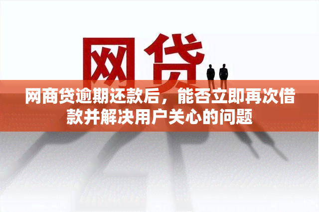 网商贷逾期还款后，能否立即再次借款并解决用户关心的问题