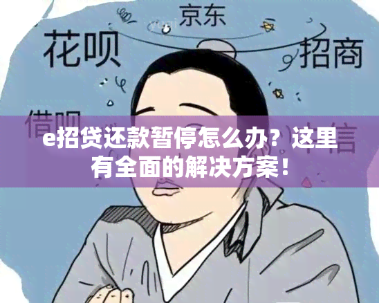 e招贷还款暂停怎么办？这里有全面的解决方案！