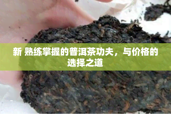 新 熟练掌握的普洱茶功夫，与价格的选择之道