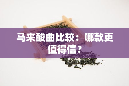 马来酸曲比较：哪款更值得信？