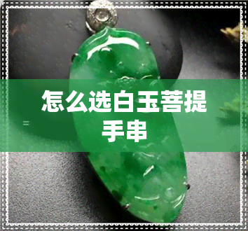 怎么选白玉菩提手串