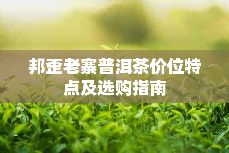 邦歪老寨普洱茶价位特点及选购指南