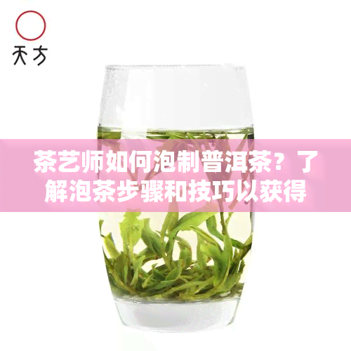 茶艺师如何泡制普洱茶？了解泡茶步骤和技巧以获得口感