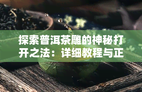 探索普洱茶雕的神秘打开之法：详细教程与正确技巧