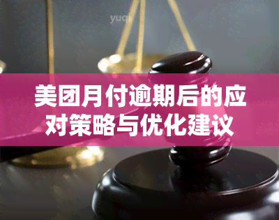 美团月付逾期后的应对策略与优化建议