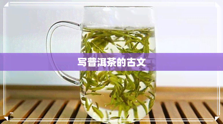 写普洱茶的古文