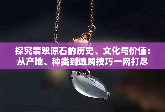 探究翡翠原石的历史、文化与价值：从产地、种类到选购技巧一网打尽