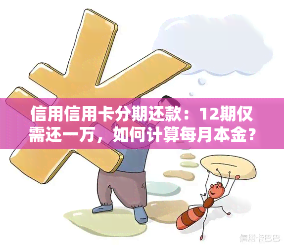 信用信用卡分期还款：12期仅需还一万，如何计算每月本金？