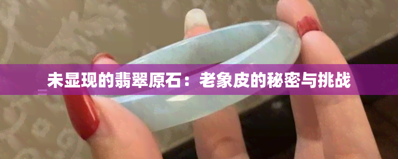 未显现的翡翠原石：老象皮的秘密与挑战