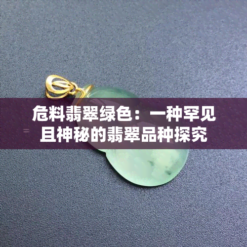 危料翡翠绿色：一种罕见且神秘的翡翠品种探究