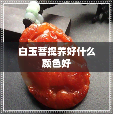 白玉菩提养好什么颜色好