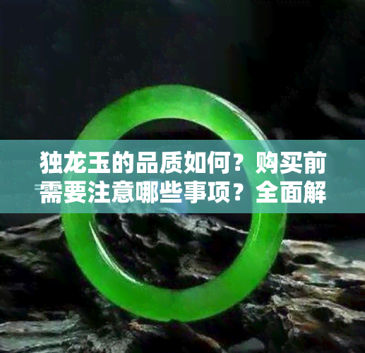 独龙玉的品质如何？购买前需要注意哪些事项？全面解答独龙玉的优点与缺点