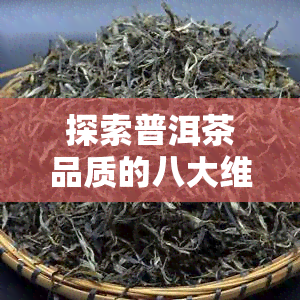 探索普洱茶品质的八大维度，让你成为鉴别高手