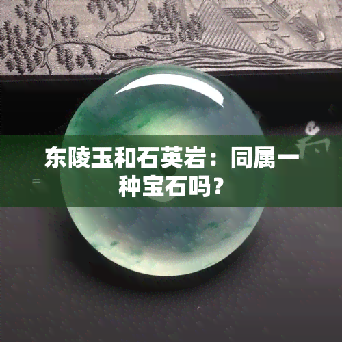 东陵玉和石英岩：同属一种宝石吗？