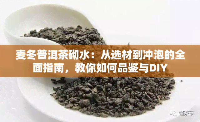 麦冬普洱茶砌水：从选材到冲泡的全面指南，教你如何品鉴与DIY