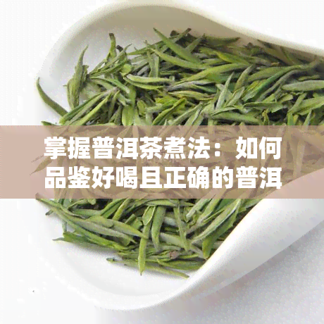 掌握普洱茶煮法：如何品鉴好喝且正确的普洱茶