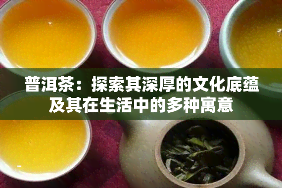 普洱茶：探索其深厚的文化底蕴及其在生活中的多种寓意